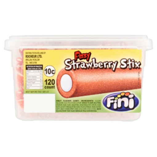 Picture of Dyna Fizzy Strawberry Sticks x120