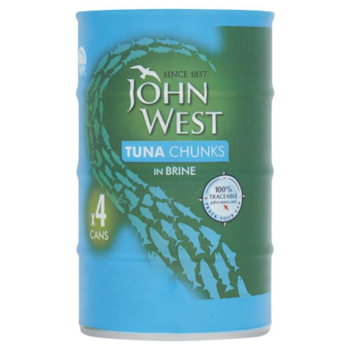 Picture of JWEST Tuna Chunks Brine 4pk 145g x3