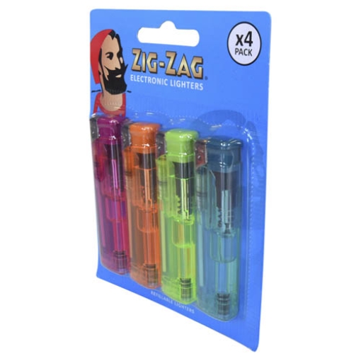 Picture of Zig Zag 4pk Electronic Lighters x12