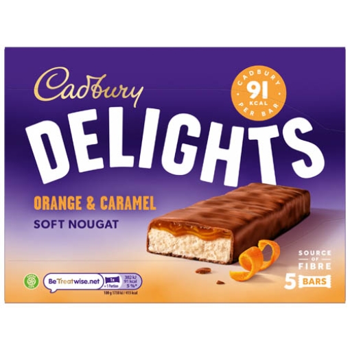 Picture of Cadburys Delights Orange Caramel 110g 5pk x9