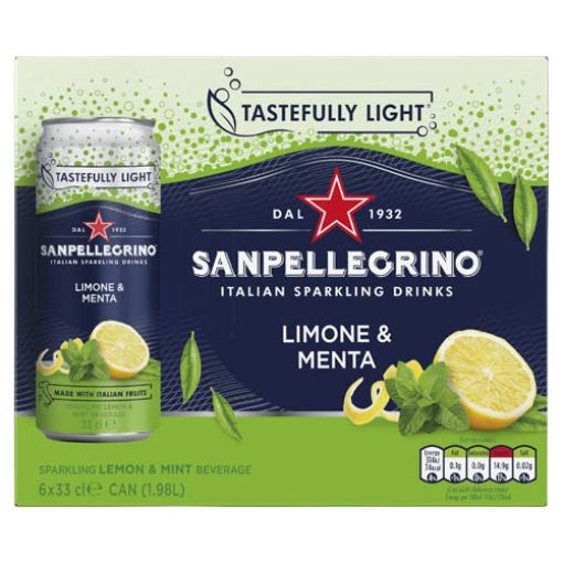 Picture of 330 San Pellegrino Lemon & Mint 6PK x4 DRS 