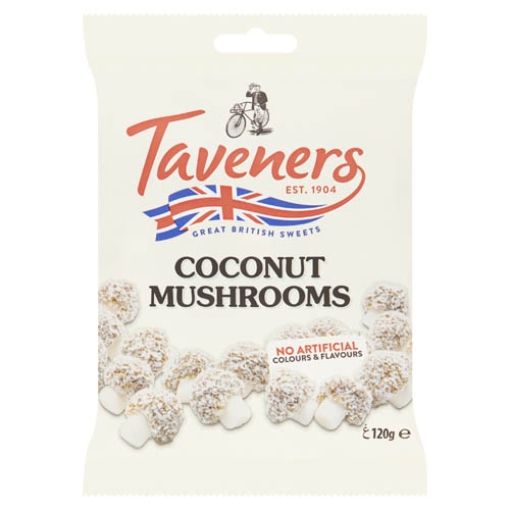Picture of Bags Taveners Coconut Mushrooms 120g x12