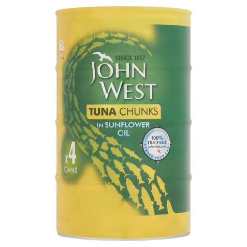 Picture of JWEST Tuna Chunks Sunflower 145g 3pk x4