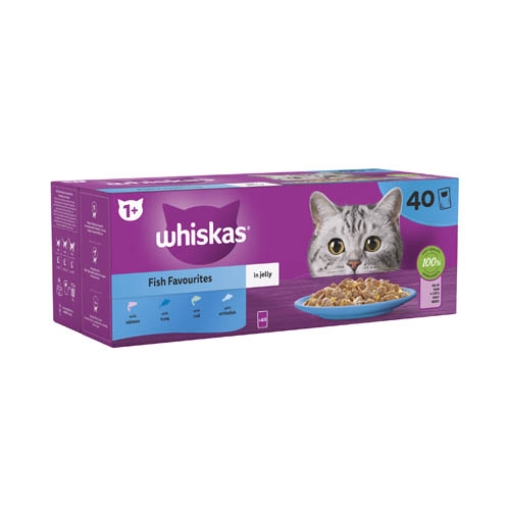 Picture of Whiskas Pouch Fish +1 40pk 85g x1