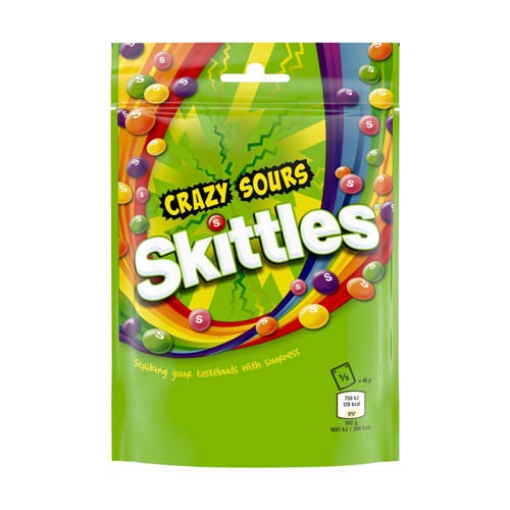 Picture of Bags Skittles Crazy Sours 136g x15