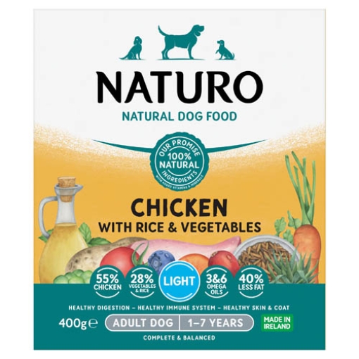 Picture of Naturo DogfoodAdult Tray Chicken&Rice 400g x7