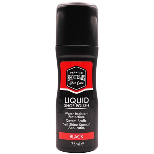 Picture of Shoe Polish Liquid Black Shoetreats 75ml x6