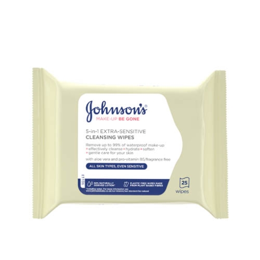 Picture of Johnson's Make up be gone xsensitive Wipes 25's x6