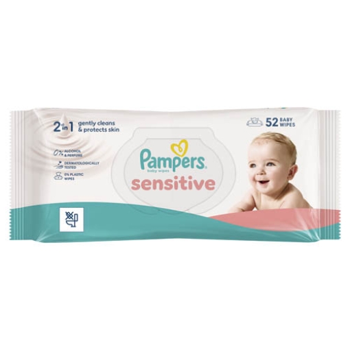 Picture of Pampers Baby Wipes SENSITIVE *NEW 52s x12