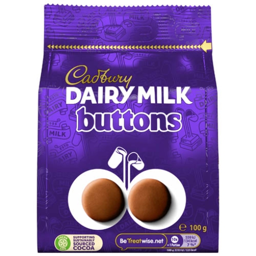 Picture of Bags Giant Buttons Cadbury 100g x10
