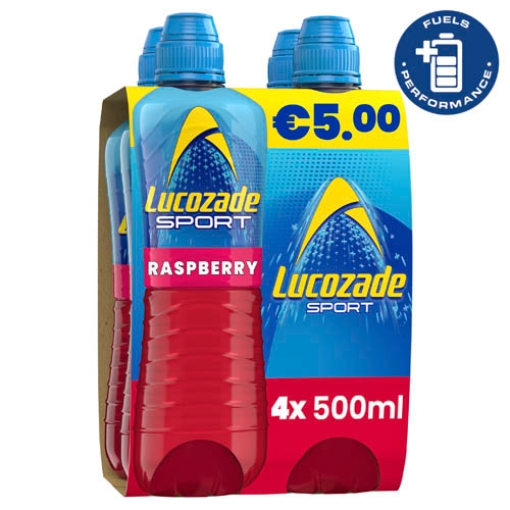 Picture of 500 Lucozade Sports Rasp PM€5.50 4pk x6 DRS 