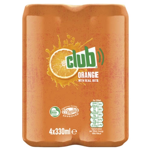 Picture of  330 Club Orange Sleek Can Multi  4PK x6 DRS 