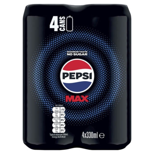 Picture of 330 Pepsi MAX Sleek Can Multi  4PK x6 DRS
