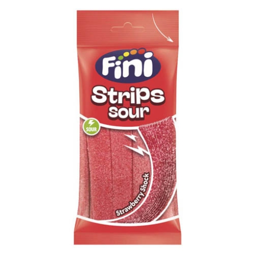 Picture of Bags Fini SBerry Sour Strips(Tongues) 80g x12