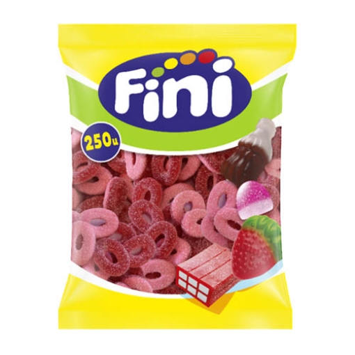 Picture of Fini 5c Bags Strawberry Rings  (Yellow Bag) x250