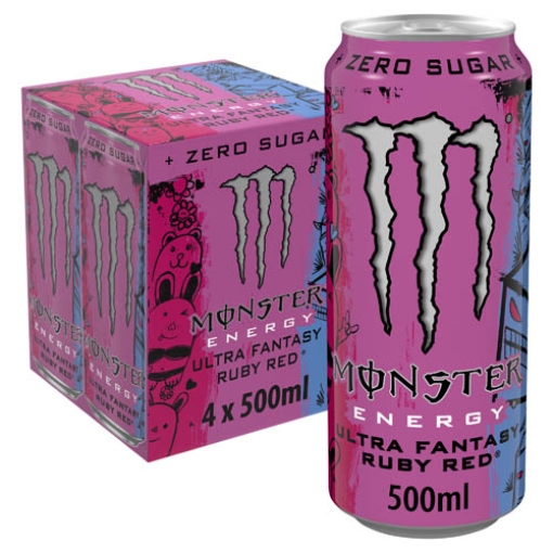 Picture of 500 Monster Ultra Ruby Red Multi 4pk x6 DRS  