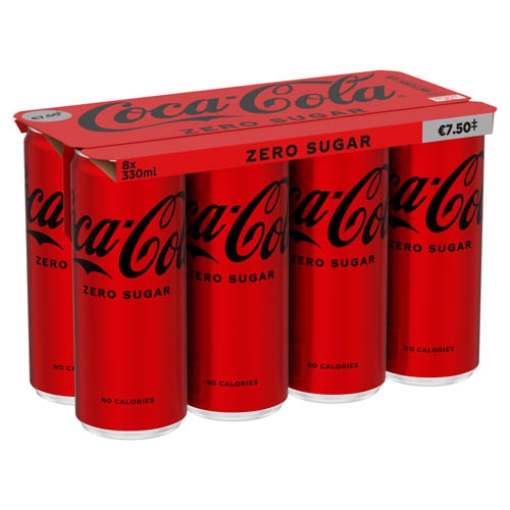 Picture of 330 Coke Zero Can Multi PM7.50 8pk x3 DRS