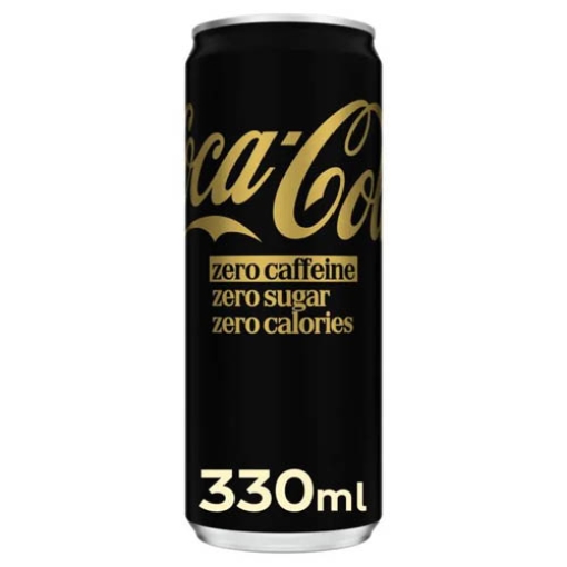 Picture of 330 Coke Zero Zero Caffeine Can Sleek x24 DRS