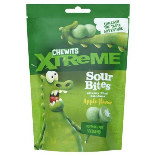 Picture of Bags Chewits Xtreme Bites Sour Apple 115g x12