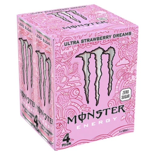 Picture of 500 Monster Ultra Straw Dreams Multi 4pk x6 DRS