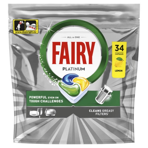 Picture of Fairy Dishwash Tabs Platinum Lemon 34s x5