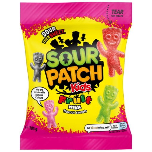 Picture of Bags Sour Patch Kids Fruit Mix 105g x10