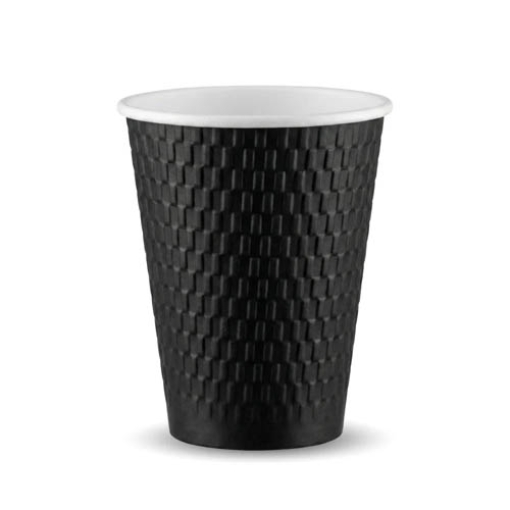 Picture of Case Cup 12oz DW Black Embossed PE 25 x20