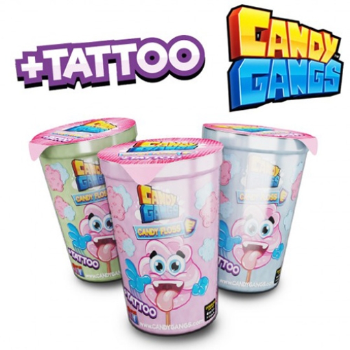Picture of Candy Floss Pot  & Tattoo Candy Gangs x12