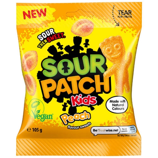 Picture of Bags Sour Patch Kids Peach 105g x10