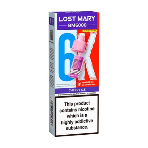 Picture of Lost Mary BM6K Cherry Ice Refillable 20mg x5