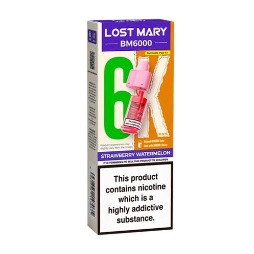 Picture of Lost Mary BM6K SBerry Melon Ice Refillable 20mg x5