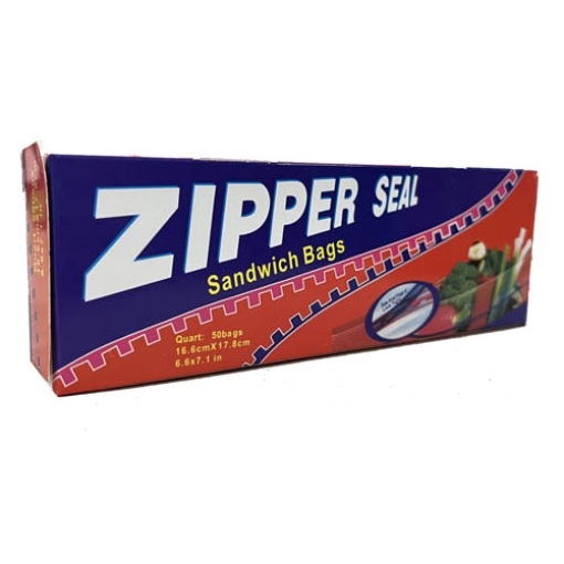Picture of ZipperSeal Sandwich Bags (16.6x17.8cm) 50s x12