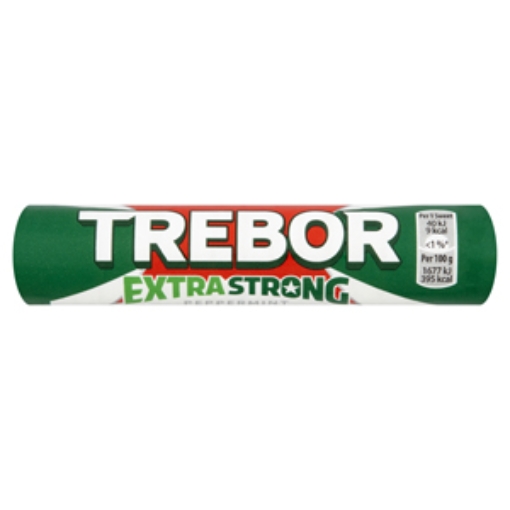 Picture of Extra Strong Mints Roll Green Trebor 41.3g x40