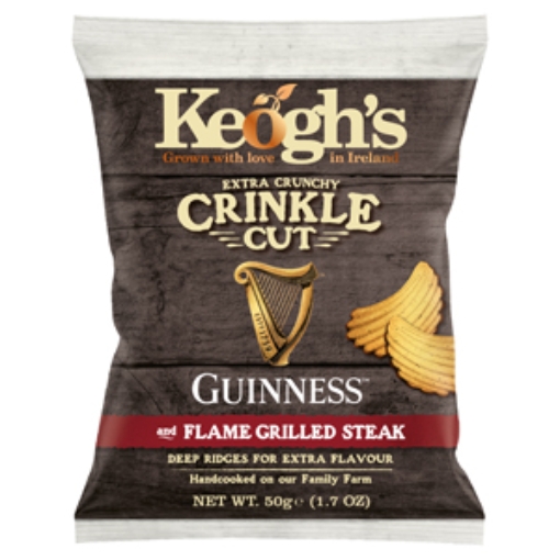 Picture of Keoghs CRINKLE Cut Guinness & Grilled Steak 50gx