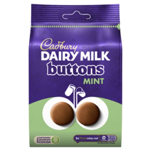 Picture of Bags Giant Buttons Mint Cadbury 110g x10