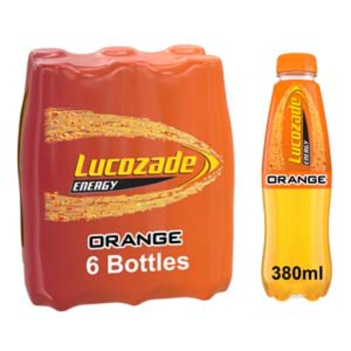 Picture of 380 Lucozade Orange Multi 6Pk x4 DRS