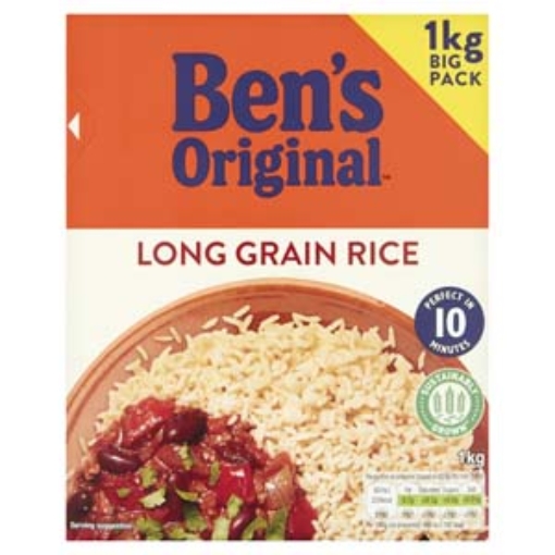 Picture of BENS Long Grain Rice 1kg Loose x12