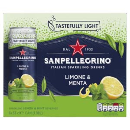 Picture of 330 San Pellegrino Lemon & Mint 6PK x4 DRS