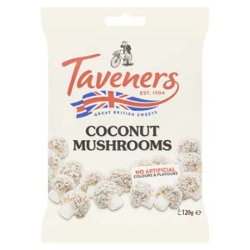 Picture of Bags Taveners Coconut Mushrooms 120g x12