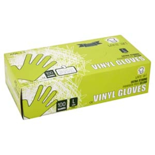 Picture of Case Glove Vinyl Large WHat (PowderFree) 100 x10