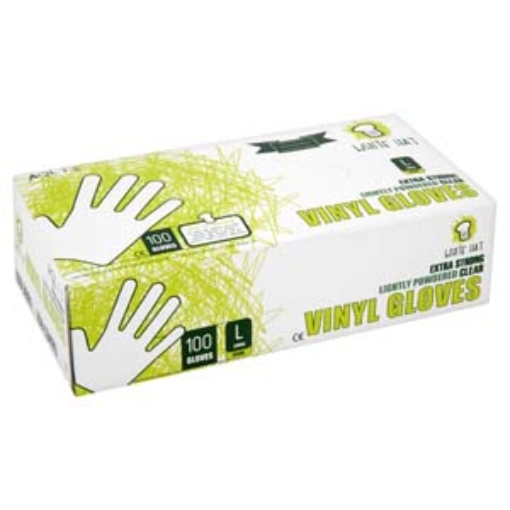 Picture of Case Glove Vinyl Large WHat (Powder) 100 x10