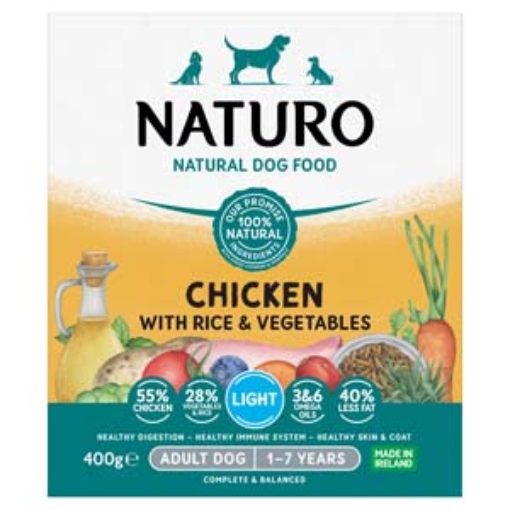 Picture of Naturo DogfoodAdult Tray Chicken&Rice 400g x7