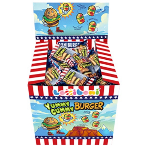 Picture of Yummy Gummy Burger Lolliboni 25c  x80