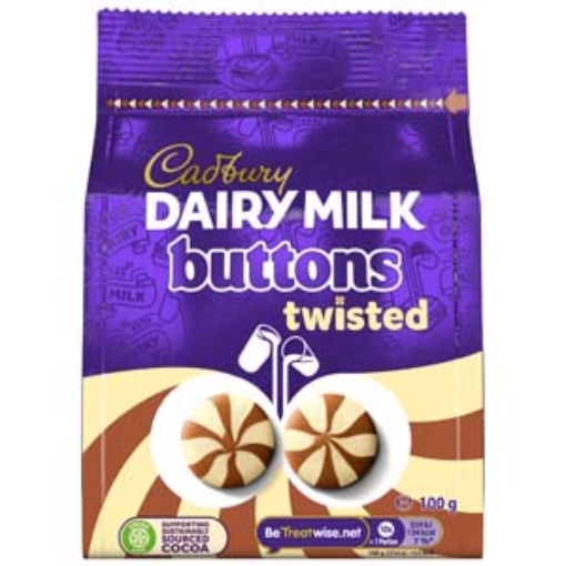Picture of Bags Giant Buttons Twisted Cadbury 100g x10