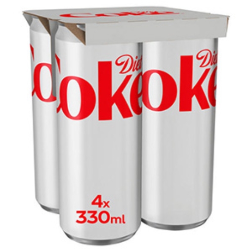 Picture of 330 Diet Coke Sleek Can Multi 4pk x6 DRS