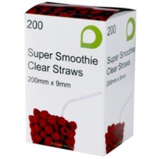 Picture of Straws Milkshake Clear wide 200s x1