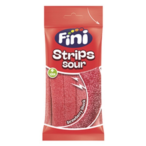 Picture of Bags Fini SBerry Sour Strips(Tongues) 80g x12