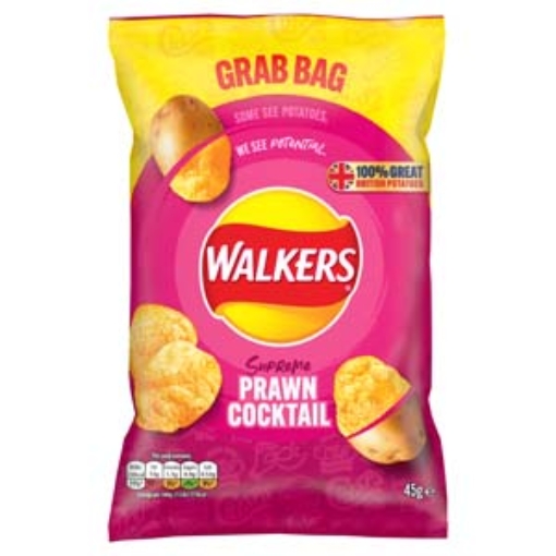 Picture of Walkers Prawn Cocktail Crisps Non HFSS 45G X32