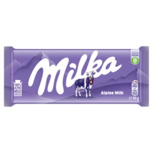 Picture of Milka Alpine Milk Lge Choc Bar 90g x25